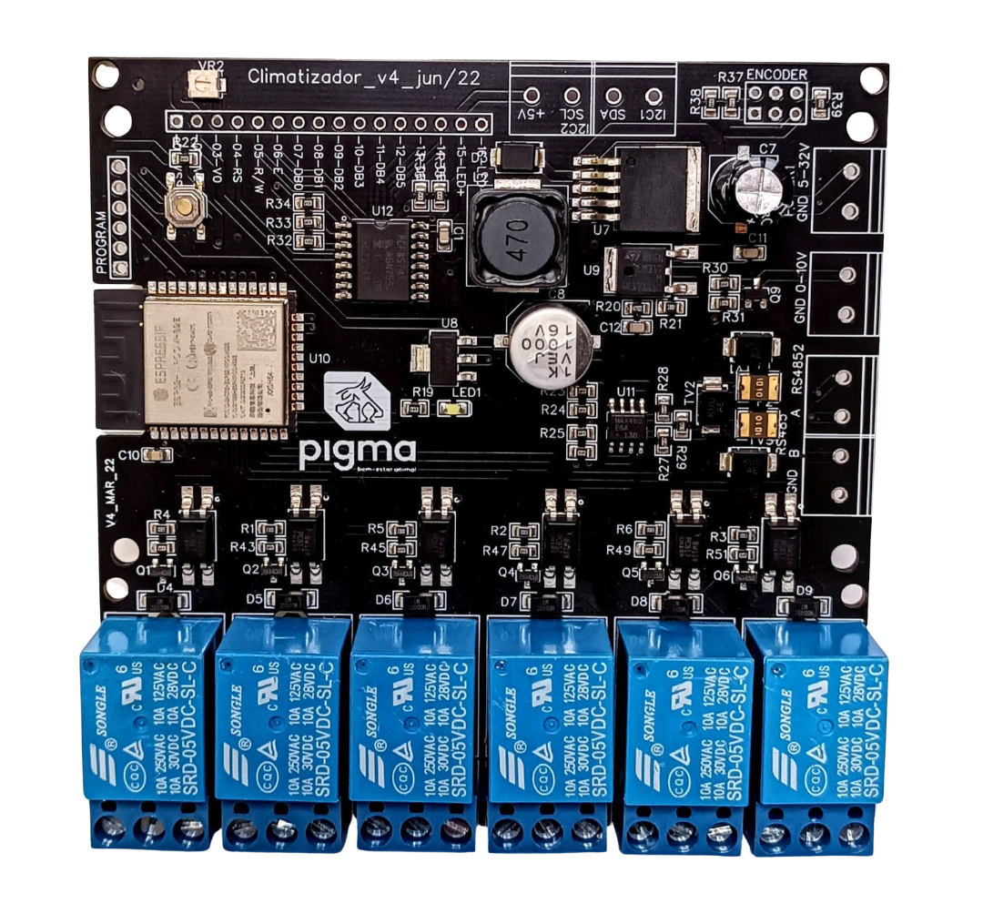 Placa de Controle de Ambiência para gado leiteiro